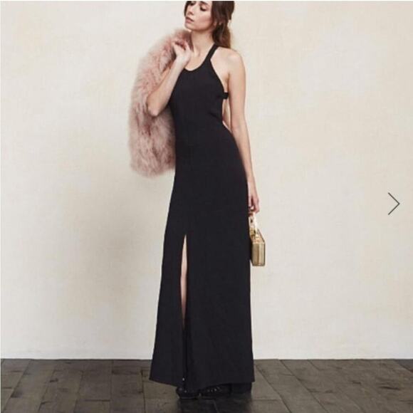 Reformation Nightingale High Neck Open Back Maxi Dress - Picture 4 of 11